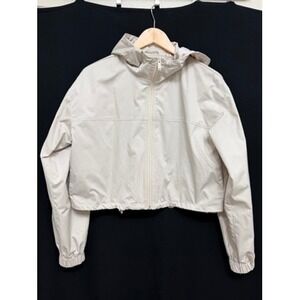 The Group by Babaton Cropped Full-Zip Hooded Windbreaker Jacket Small